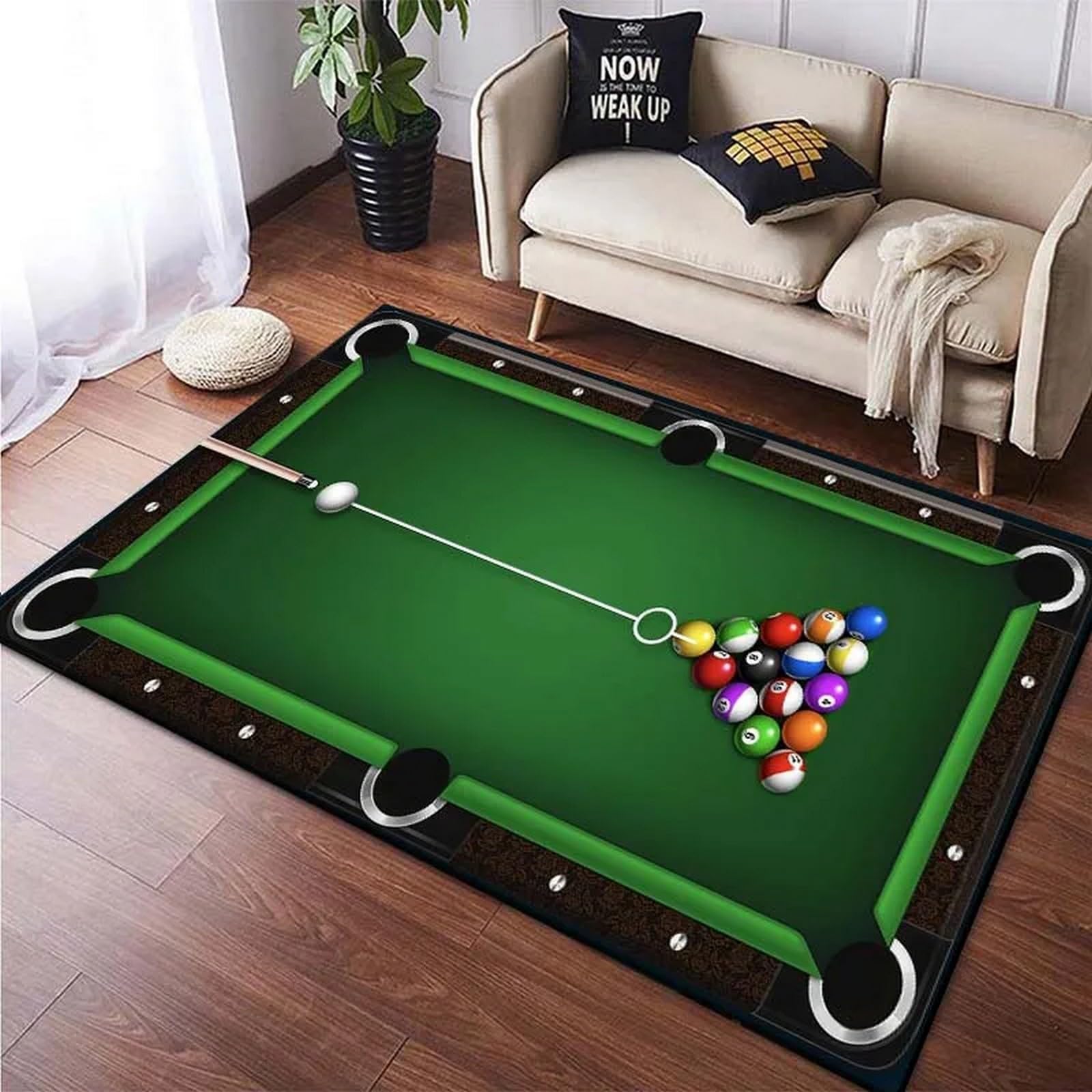 Billiards Area Rug, Ball Game  - Outdoor Sport Area ulasan dan harga