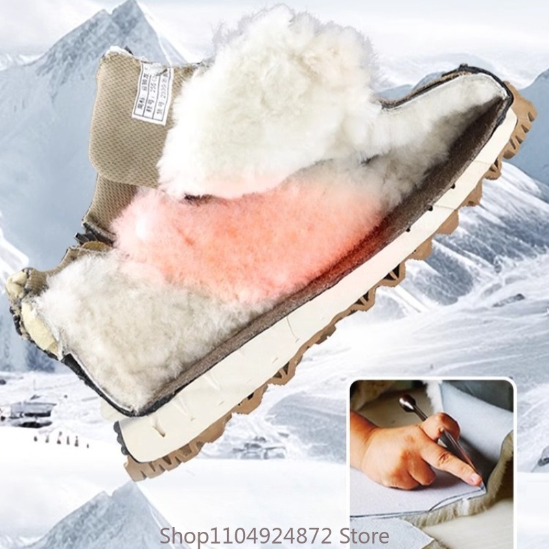 Winter Warm Wool Cotton Shoes  - Outdoor Sport With Sticks ulasan dan harga