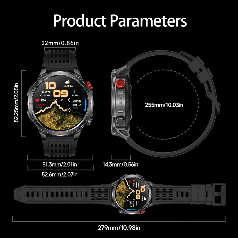 HT45 GPS Smart Watch - 1100mAh - Outdoor Sport Smart Watch ulasan dan harga