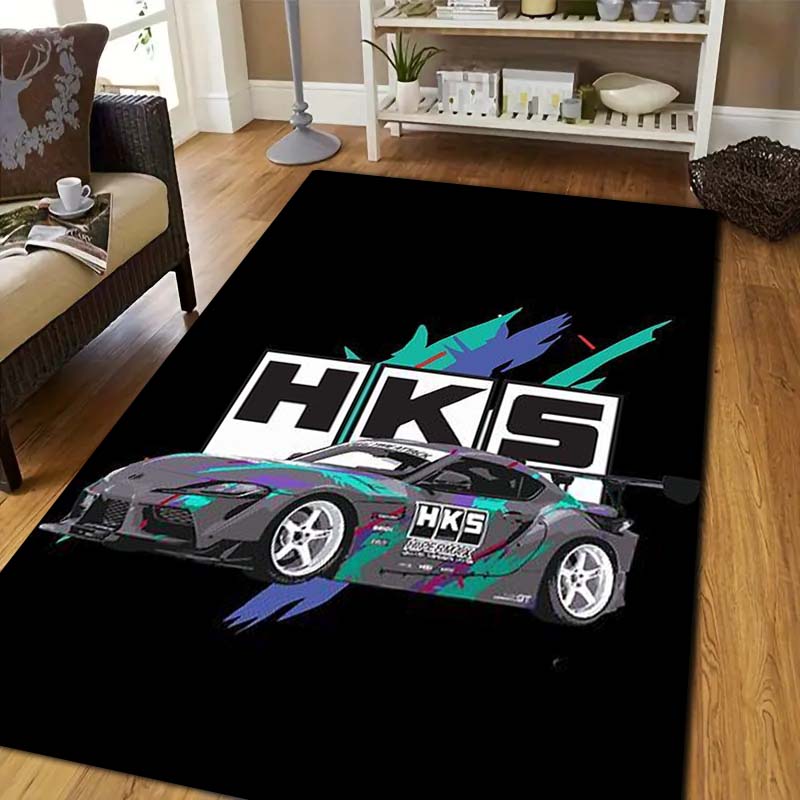 3D Racing H-HKS Print Area Rug - Outdoor Sport Area ulasan dan harga