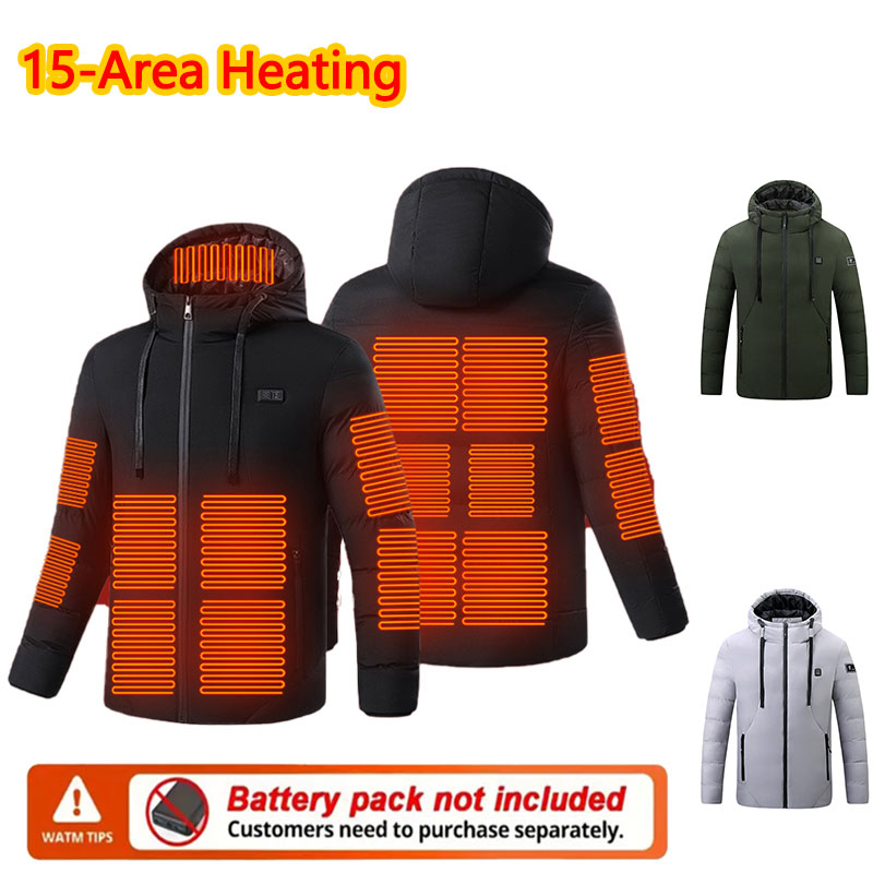 15 Area Heated Winter Hooded J - Outdoor Sport Area ulasan dan harga