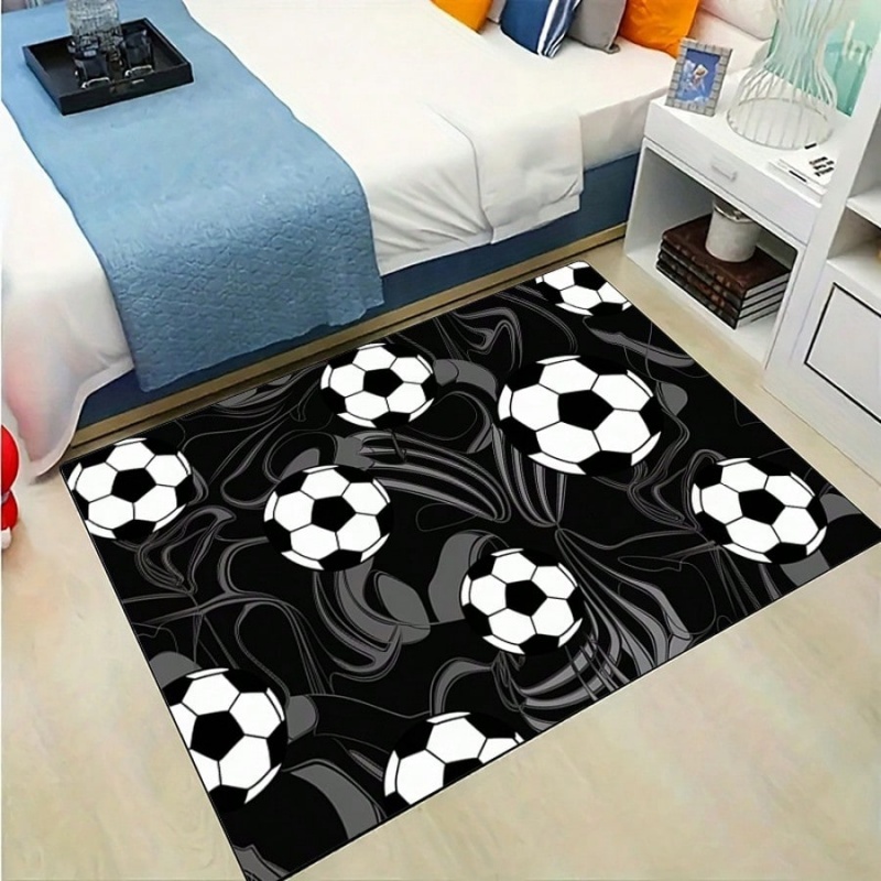 Black Gray Swirl Soccer Print  - Outdoor Sport Area ulasan dan harga