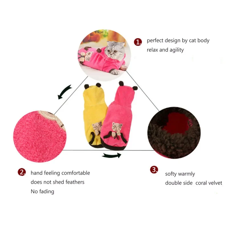 Cat Clothes Warmly Coral Velve - Outdoor Sport Festival ulasan dan harga