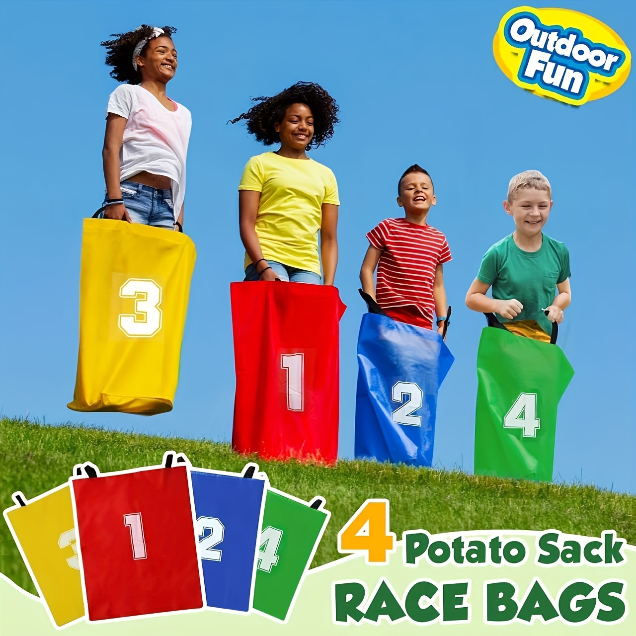 4pcs Canvas Potato Sack Game B - Outdoor Sport Bag ulasan dan harga